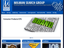 Tablet Screenshot of milmansearch.com